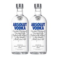 百亿补贴：ABSOLUT VODKA 绝对伏特加 原味 500ml*2瓶 *2件