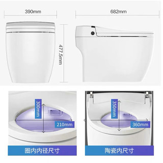 云米旗舰店家用马桶生态遥控全自动冲水座便器小米智能一体式加热