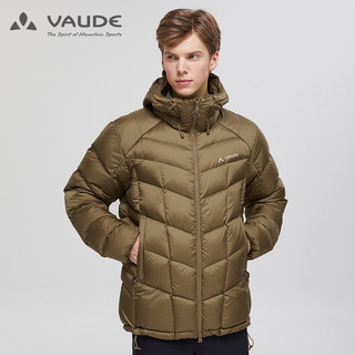 德国VAUDE 户外运动加绒加厚抗寒防寒保暖800蓬95%鹅绒羽绒服外套（S、深墨绿）