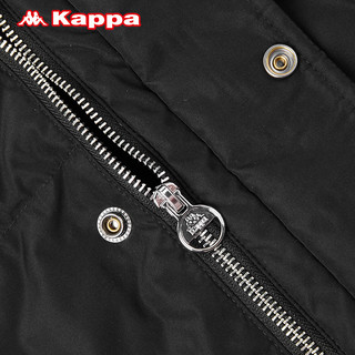 Kappa卡帕男羽绒服工装多口袋外套加厚高领连帽防寒服面包服新款（M、复古深咖-687）