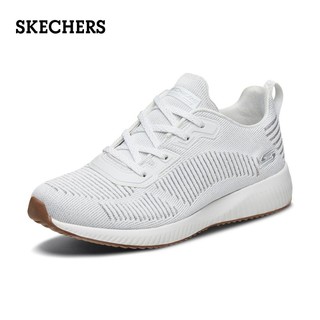 Skechers斯凯奇女鞋新款网面平底鞋时尚绑带运动鞋休闲鞋31347（37、黑色/BLK）