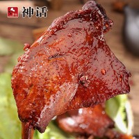 神话乡巴佬风味110g大鸭腿年味礼包五香香辣鸭腿零食批发整箱