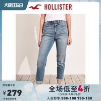 Hollister修身复古弹力高腰牛仔裤 女 106305-1