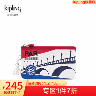 kipling女包迷你帆布包20新款城市印花手拿包零钱包CREATIVITY L 巴黎