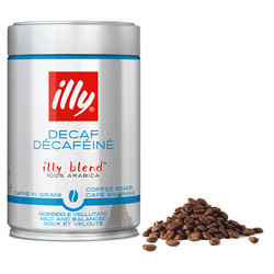 illy 意利 低咖啡因烘焙咖啡豆 250g/罐 黑咖啡 进口咖啡豆 进口原味咖啡 意大利进口