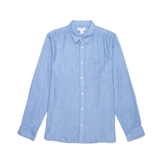 Calvin Klein男式长袖衬衫-40M8374453 XS国际版偏大一码 蓝色