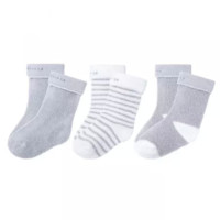 Bornbay 贝贝怡 204P2299 婴儿保暖棉袜子三双装 灰色 2-4岁