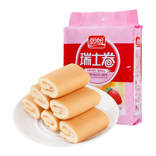 PANPAN FOODS 盼盼 瑞士卷 夹心蛋糕 草莓味 240g