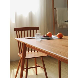 小半北欧餐桌家用小户型全实木家具白橡木桌子简约原木餐桌椅组合