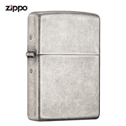 美国进口 之宝（zippo） 防风煤油打火机不含油  121FB仿古银 品牌直供原装正版