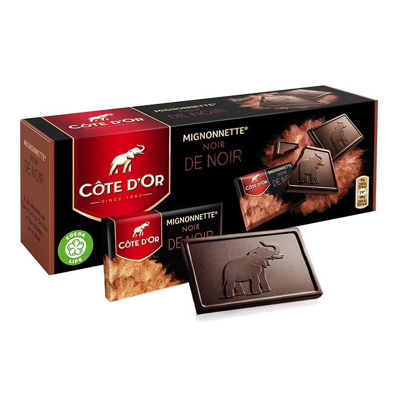 cote dor 克特多 金象 黑巧克力 片装 10g *4件