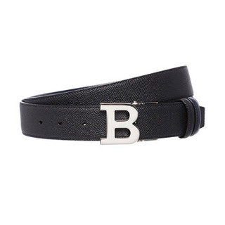 BALLY 巴利 奢侈品 男士黑色深蓝色皮质可调节双面皮带腰带 B BUCKLE 35 M 757 115 6223991 *2件