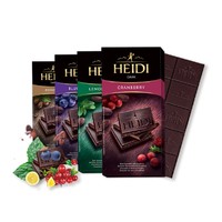 HEIDI 赫蒂 罗马尼亚原装新口味纯黑巧克力 80g*3盒