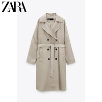 ZARA  08741822711 女装背部小打褶装饰风衣