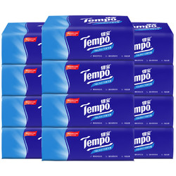 得宝（Tempo）抽纸4层90抽12包 纸抽加厚软抽卫生纸巾餐巾纸面巾纸(天然无香) 12包