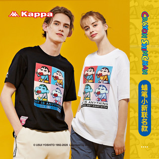 Kappa卡帕蜡笔小新联名情侣男女运动短袖印花T恤夏季半袖 K0AX2TD50D 粉色-400 S
