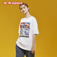 Kappa卡帕蜡笔小新联名情侣男女运动短袖印花T恤夏季半袖
