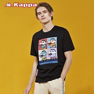 Kappa卡帕蜡笔小新联名情侣男女运动短袖印花T恤夏季半袖