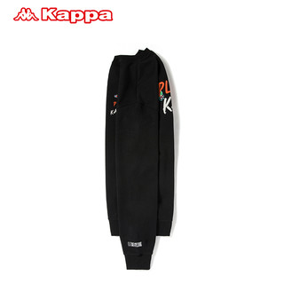 Kappa卡帕电音联名圆领套头衫新款秋男运动卫衣休闲印花外套