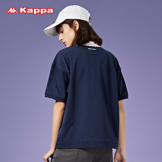 Kappa卡帕艺术家联名女运动短袖POLO衫休闲半袖印花T恤
