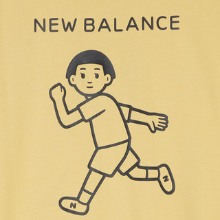 【张子枫同款】New Balance女款NORITAKE联名款短袖运动休闲T恤（M、YL AWT02379）