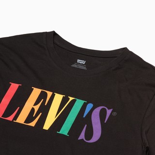 Levi's 李维斯 Pride彩虹系列 男女款圆领短袖T恤 24671-0020 黑色 S