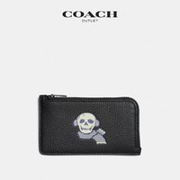 COACH 蔻驰 87861_BLK 男士假日图案L型拉链卡包