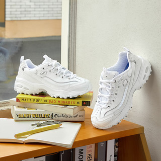 SKECHERS 斯凯奇 官方新款熊猫鞋老爹鞋女休闲运动鞋ins（39、11959白色/WHT）