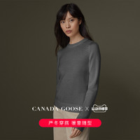 CANADA GOOSE / 加拿大鹅 Saturna 圆领毛衣-文字标记 7024L（M、699 铁灰色）