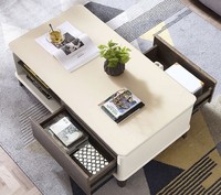 林氏木业 白色矮柜地柜客厅钢化玻璃茶几电视柜组合现代简约家具套装LS062