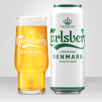 88VIP：Carlsberg 嘉士伯 啤酒醇滑啤酒500ml*24罐装丹麦