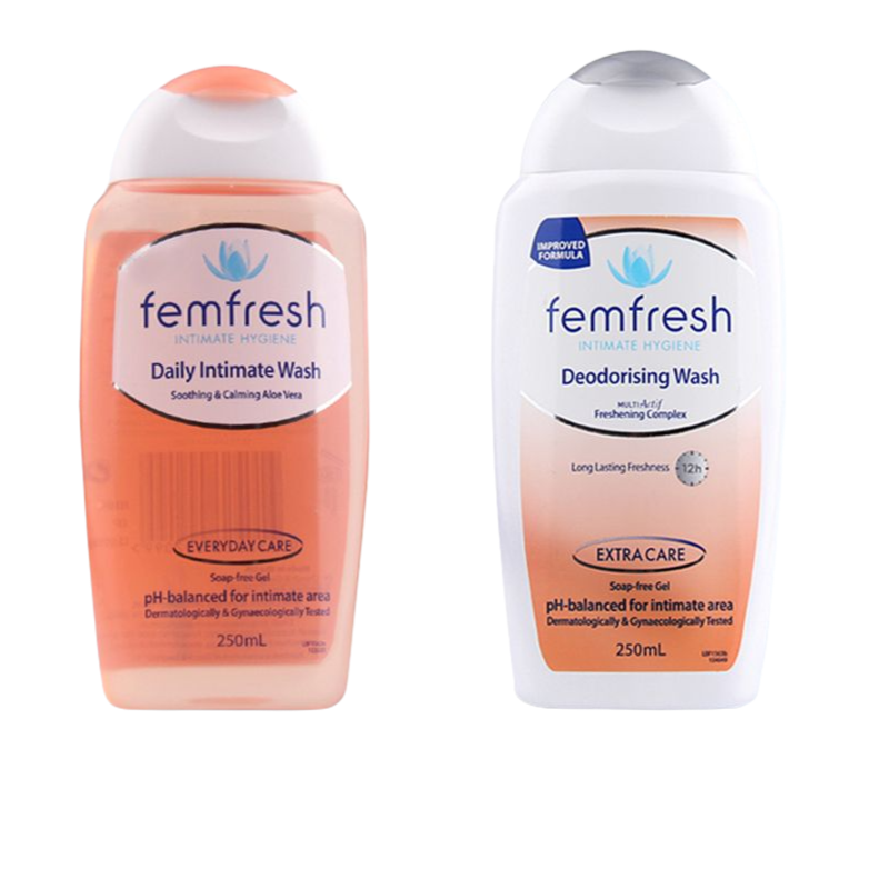 femfresh 芳芯 女性清洗液套装 (洋甘菊澳版日常款250ml+百合澳洲加强款250ml)