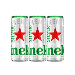 Heineken喜力星银 啤酒 330ml*3罐 *7件