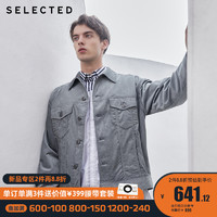 SELECTED思莱德复古灯芯绒工装明线落肩潮夹克外套男S|420321014（195/112A/XXXL、卡其绿KHAKI GREEN）