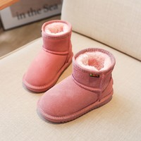 新品儿童套脚女童中帮靴子男童短靴 36 粉色
