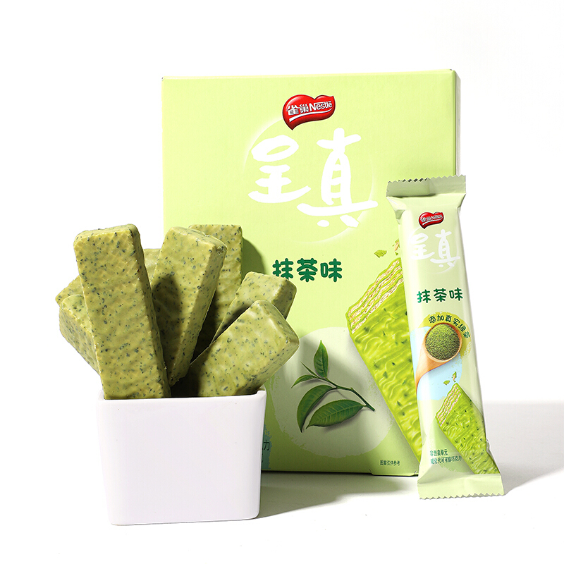 nestle雀巢脆脆鲨威化饼干抹茶口味272g10件