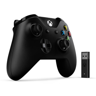 Microsoft 微软 Xbox One S 无线控制器+二代Win10无线适配器 黑色