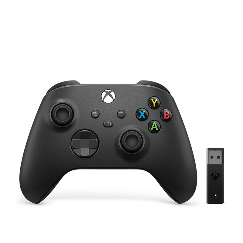 Xbox One S 无线控制器+USB-C线缆 磨砂黑