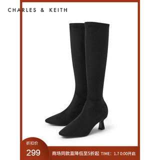 CHARLES&KEITH冬季新品CK1-90360339女士高跟长靴