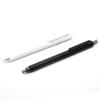 KACO菁点中性笔六支装 黑白蓝杆简约低重心设计 学生书写办公用笔