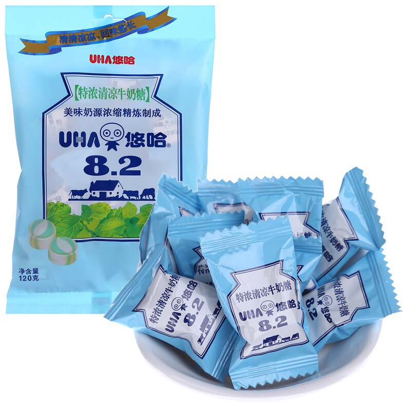 限地区: uha 悠哈 特浓清凉牛奶糖 120g