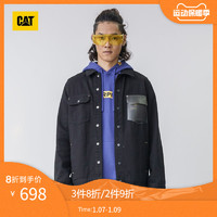 CAT/卡特2020秋冬新款夹克男士不对称口袋印花设计外套专柜同款（S、黑色）