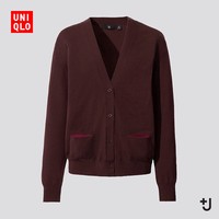 历史低价：UNIQLO 优衣库 432651+J羊毛混纺V领开衫