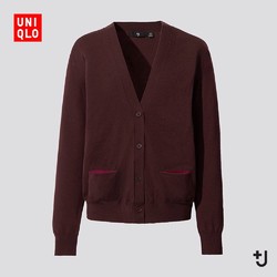 UNIQLO 优衣库 432651+J羊毛混纺V领开衫