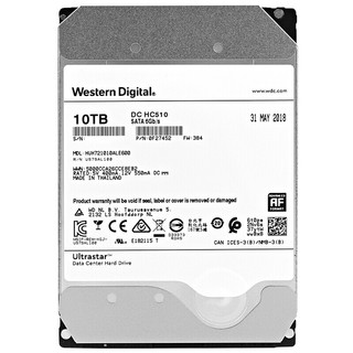 Western Digital 西部数据 Ultrastar DC HC510系列 企业级硬盘 10TB 7200rpm 256MB HUH721010ALE600