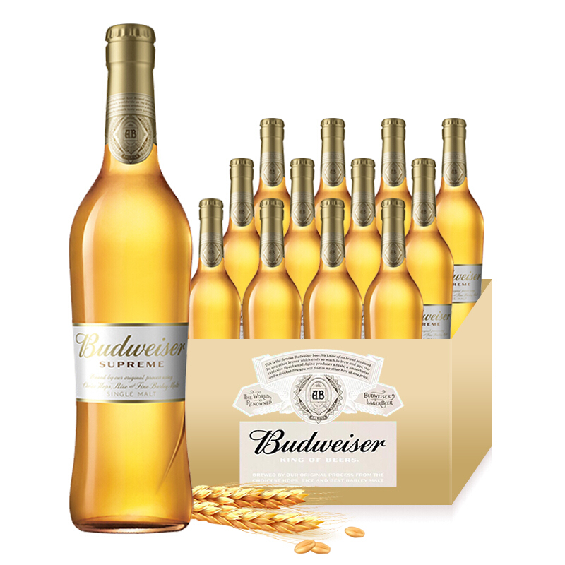 budweiser 百威 金尊 麦芽精酿啤酒 500ml*12瓶