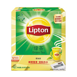 Lipton 立顿 绿茶叶 办公室下午茶 袋泡茶包 2g*100