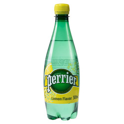 perrier 巴黎水 含气柠檬味矿泉水 500毫升/瓶 24瓶/箱 塑料瓶装