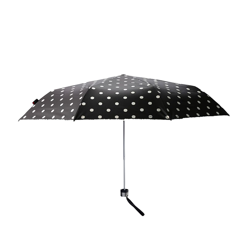 Knirps 克尼普斯 Knirps C051条列 8骨手动三折晴雨伞 圆点黑