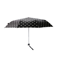 Knirps 克尼普斯 Knirps C051条列 8骨手动三折晴雨伞 圆点黑